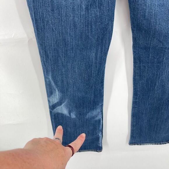 Old Navy Womens Diva Jeans Straight Leg Denim Stretch Medium Wash Blue 12 Long - Picture 5 of 12